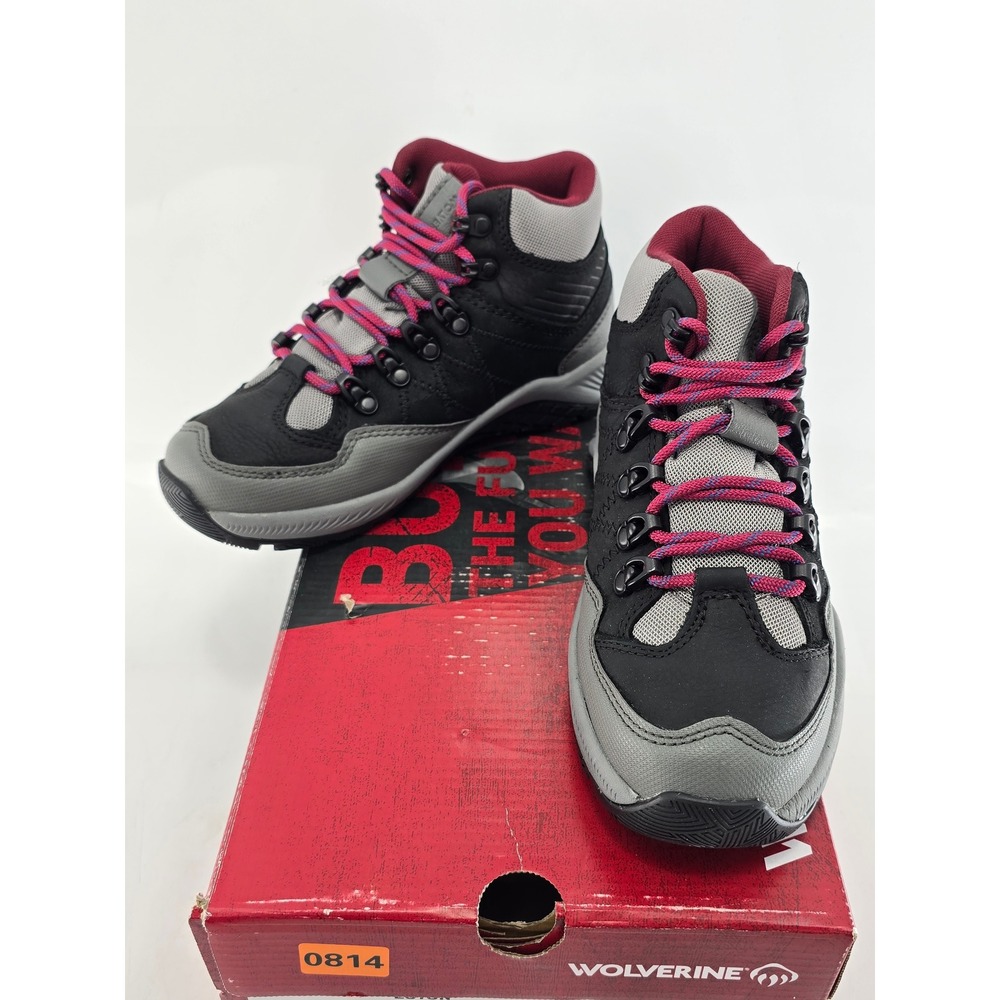 Wolverine Luton Mid Hiker WP Women 6 Black Waterproof Boots W880387 - New